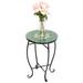 Ktaxon Green Flower Mosaic Wrought Iron Outdoor Accent Table