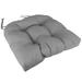 Everything Comfy Gray Indoor / Outdoor Seat Cushion Patio D Cushion 20 x 20 2 Tie Backs