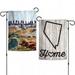 State of Nevada Two-Sided Garden Flag Home Sweet Home 12.5 x 18