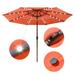 Yescom 10 Ft 3 Tier Patio Umbrella with Solar Powered LED Crank Tilt Button