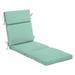 Arden Selections Outdoor Chaise Cushion 22 x 77 Water Repellent Fade Resistant 22 x 77 Aqua Leala