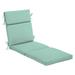 Arden Selections Outdoor Chaise Lounge Cushion 22 x 77 Aqua Leala