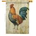 Rooster Farm House Flag - Animals Barnyard Cow Horse Farmhouse Pet Nature Animal Creature - Decoration Banner Small Garden Yard Gift Double-Sided Made In USA 28 X 40