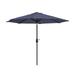 WestinTrends Paolo 9 Ft Outdoor Patio Umbrella Patio Shade Market Table Umbrella with Push Button Tilt and Easy Open Crank Navy Blue