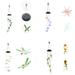 Retro Solar Powered Wind Chimes Color Changing Led Light Outdoor Garden Decor (Butterfly)