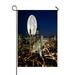 ABPHQTO A Full Moon Over An Urban Metropolis Home Outdoor Garden Flag House Banner Size 28x40 Inch