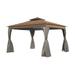 Garden Winds Replacement Canopy Top Cover for the Allen Roth Finial Gazebo -Standard 350 - Stripe Canyon
