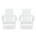 Robbyn Outdoor Contemporary Adirondack Chair Set of 2 White