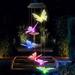 Solar Wind Chime Light Epicgadget Solar Light Color Changing Outdoor Solar Garden Hanging Mobile Decorative Lights for Backyard Walkway Pathway Christmas Decoration Parties (White Butterfly)