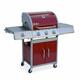 Barbecue gaz en inox rouge 14kw