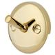 Kingston Brass DTL102 Round Overflow Plate with Trip Lever Drain Polished Brass