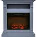 Cambridge Sienna 34 Freestanding Electric Fireplace with Remote Slate Blue