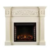 Sei Jaxfyre Traditional style Electric Fireplace in Ivory finish