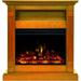 Cambridge Sienna 34 Freestanding Electric Fireplace with Remote Teak