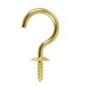 (10 Pack) 7/8 Solid Brass Cup Hooks - 8 Pack