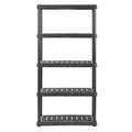 Muscle Rack 36 W x 18 D x 72 H 5-Shelf Resin Shelving 750 lb Capacity Black