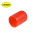 Uxcell 0.43 Vinyl Round Caps Cover Screw Thread Protector Rubber Red 100pcs