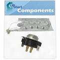 3387747 Dryer Heating Element & 3387134 Cycling Thermostat Replacement for Whirlpool GEC9858EZ0 Dryer - Compatible with WP3387747 & WP3387134 Heater Element & Fixed Thermostat Kit