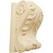 Ekena Millwork 4 1/4 W x 2 1/2 D x 5 1/2 H Medium Acanthus Block w/ Backplate Wood Corbel Maple