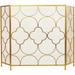 DecMode Elegant and Contemporary Geometric Designed Mesh Metal Fireplace Screen 50 L x 35 H Copper Frame