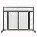 Pleasant Hearth Manchester Steel and Glass Fireplace Screen (Large Size)