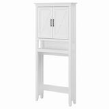 Bush Furniture Key West Over The Toilet Storage Cabinet in White Ash