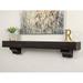 Mantels Direct Breckenridge 48 Rustic Distressed Wood Fireplace Mantel Shelf - Espresso