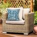 Liora Manne Frontporch Mum Indoor/Outdoor Pillow Aqua 18" Square