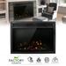 Geniqua 30 Wall Mounted Electric Fireplace Insert Heater Remote Control 3 Adjustable LED Log Flame Style