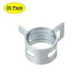 Uxcell 17mm Silver Tone Steel Band Spring Clamp for Fuel Line Silicone Hose 30 Pack