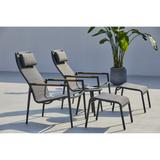 Seychelles Relaxed Dark Grey 5-Piece Aluminum Outdoor Chat Set