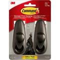 Command Forever Classic Metal Hook Large Oil Rubbed Bronze 2-Hooks FC13-ORB-2ES Great for dorm decor