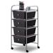 Costway 4 Drawers Metal Rolling Storage Cart Scrapbook Supply & Paper - see details