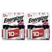 Energizer MAX D Cell Alkaline 4-Pack Batteries New Sealed (2 Pack)