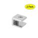 Zinc Alloy Wall Mounted Adjustable Glass Shelf Clip Clamp Bracket Support 2pcs