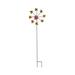 Metal Bugs Flower Kinetic Wind Spinner Garden Stake Outdoor Yard Decor - 39 X 12 X 2.25 inches