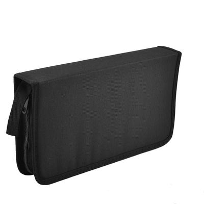 Zipper Closure Nylon CD Storage Carry Case Bag Holder Container Black