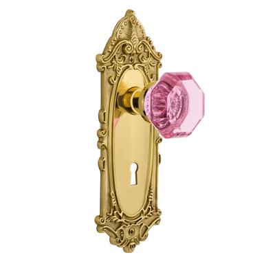 Nostalgic Warehouse VICWAP_PRV_238_KH Victorian Rose Privacy Door Knob - Polished Brass