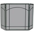 UniFlame 3 Panel Black Wrought Iron Screen - Mission Design