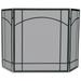 UniFlame 3 Panel Black Wrought Iron Screen - Mission Design