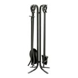 5Pc. Black Wrought Iron Fireset