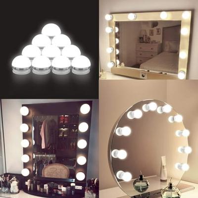 Vanity Lights Kit Hollywood Style, Hollywood Vanity Table Mirror With Lights