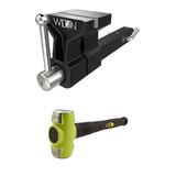 Wilton 5 Inch All Terrain Hitch Mounted Vise + 4 Pound HRS Steel Sledge Hammer