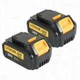 DCB200 5.0Ah Dewalt Replacement Battery Compatible with 20V Max DCB206 DCB205-2 DCB200 DCB180 DCB184 DCD985B DCD771C2 DCS355D1 DCD790B DCB204 DCB205 2 Pack