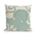Liora Manne Frontporch Octopus Indoor/Outdoor Pillow Aqua 18" Square