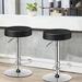 Costway 1 PC Round Bar Stool Adjustable Swivel Pub Chair U Leather