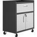 Manhattan Comfort 2GMCC Fortress Rolling Cabinet Garage Storage Black/Gray Black/Grey Storage Cabinet