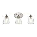 Millennium Lighting Bathroom 3 Light Vanity Fixture in Multiple Finishes Brushed Nickel Nickel Brushed