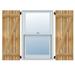 17 1/8 W x 72 H TimberCraft Three 5 3/8 Boards Spaced Board-n-Batten Shutters w/Z-Bar Rough Sawn Western Red Cedar (Per Pair)