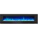 Cambridge 78 Wall-Mount Electric Fireplace Heater with Multi-Color LED Flames and Crystal Rock Display
